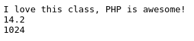 PHP operators exercice on transtype concatantion