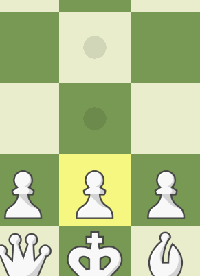 Circle in square to show possible moves on chess.com