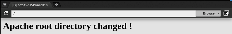 Apache root directoty changed