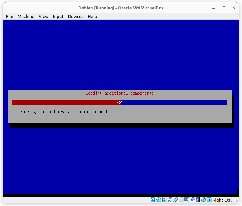 Debian installer loading additional components