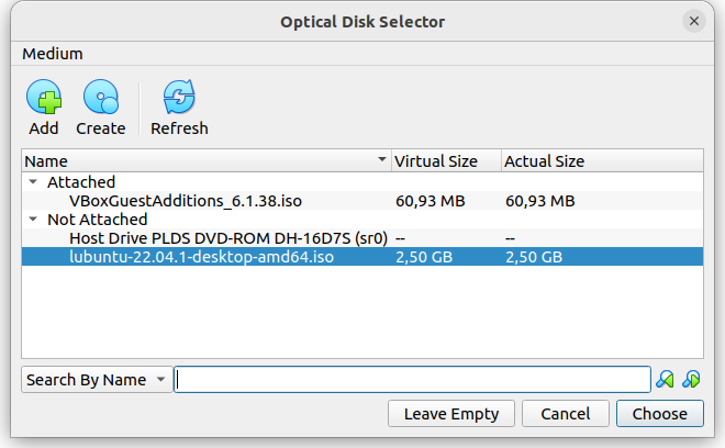 Virtual machine select iso file