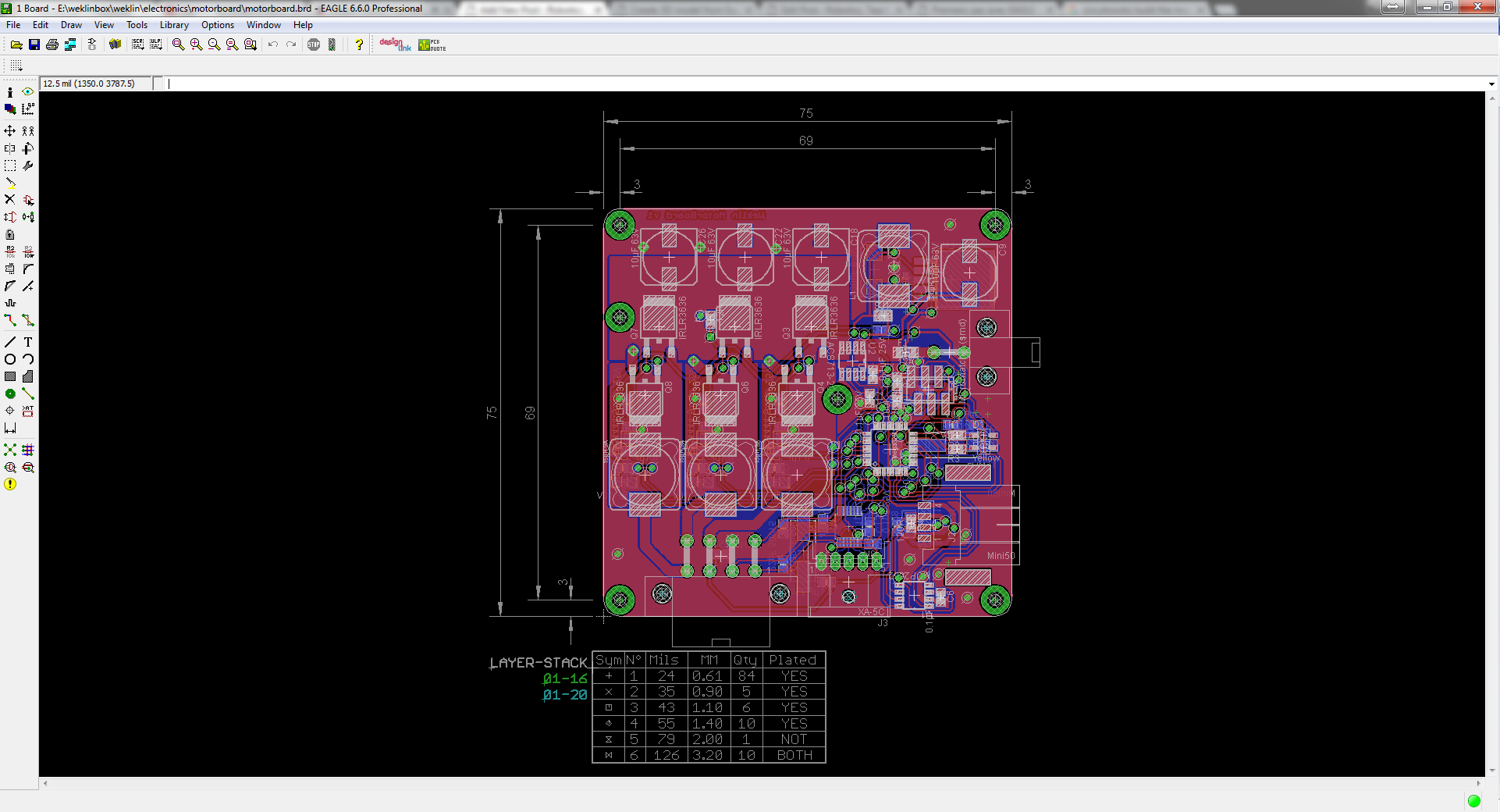 Example de circuit réalisé avec EAGLE