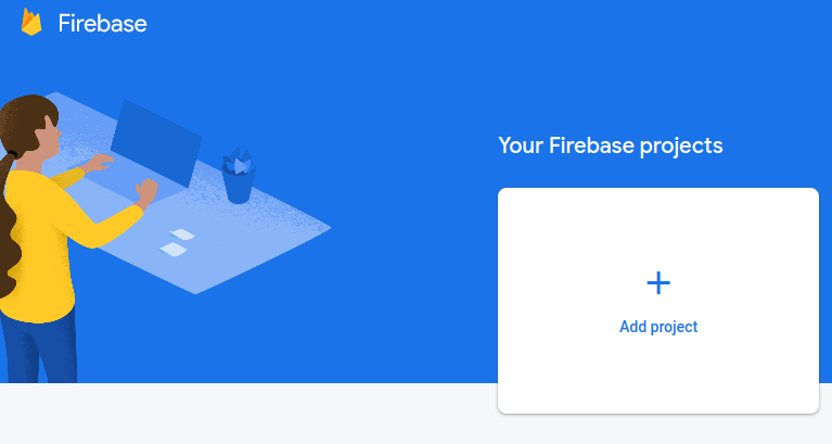 Ajouter un nouveau projet dans la console Firebase