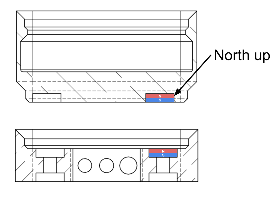 Polarité des aimants dans les élements gridfinity