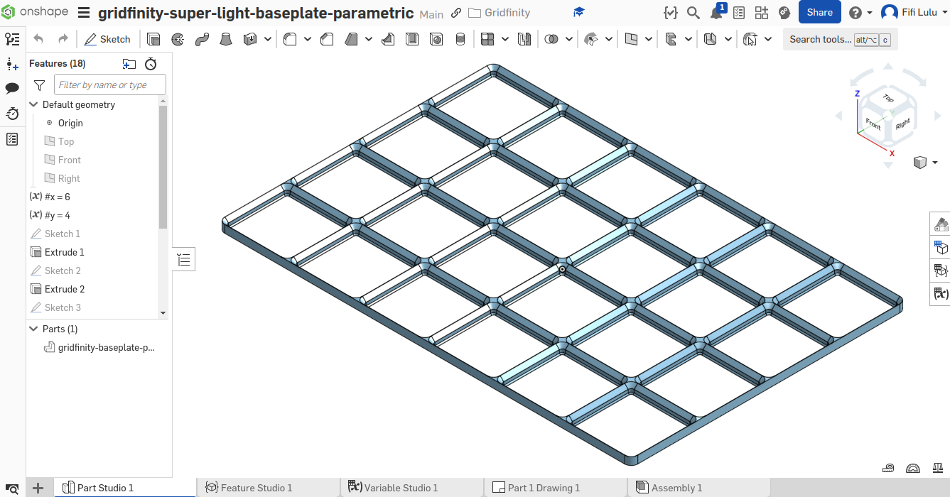 Model CAO sur OnShape