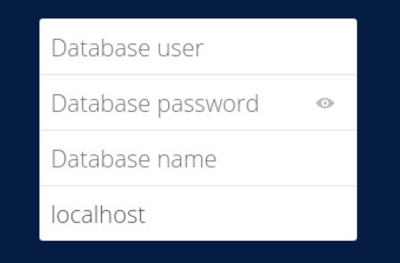 ![Première configuration d'ownCLoud: configuration de la base de données
