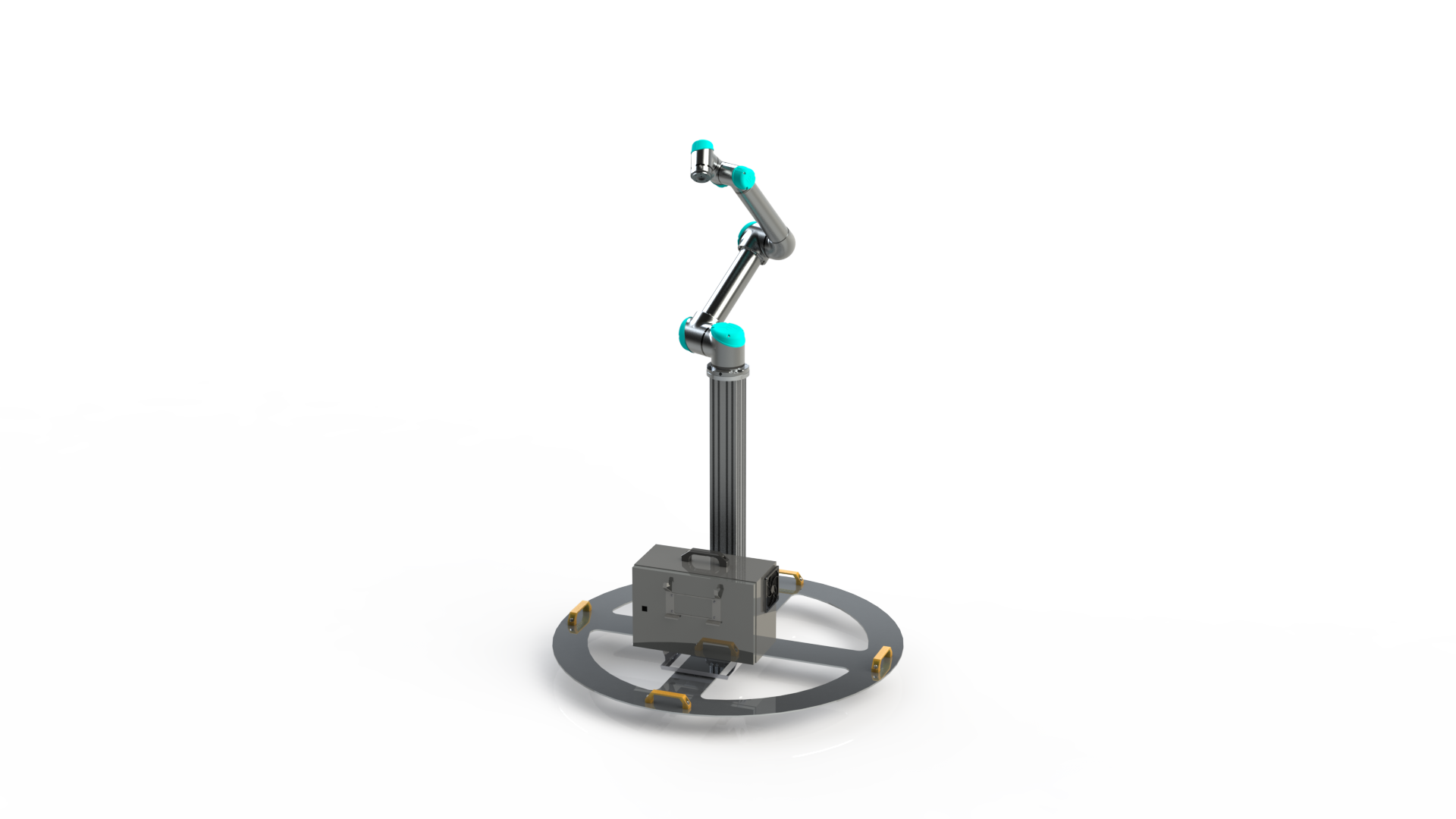 Image de synthèse du pied pour le robot Universal Robot UR5